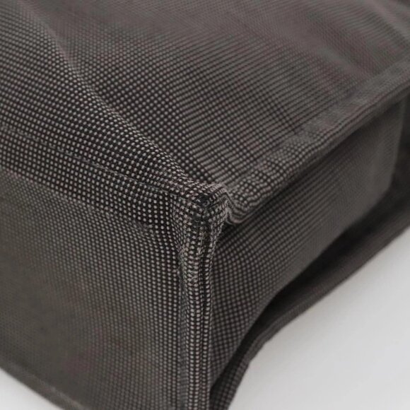 HERMES Her Line MM Hand Bag Canvas Gray Silver Auth 140108 - Picture 5 of 16